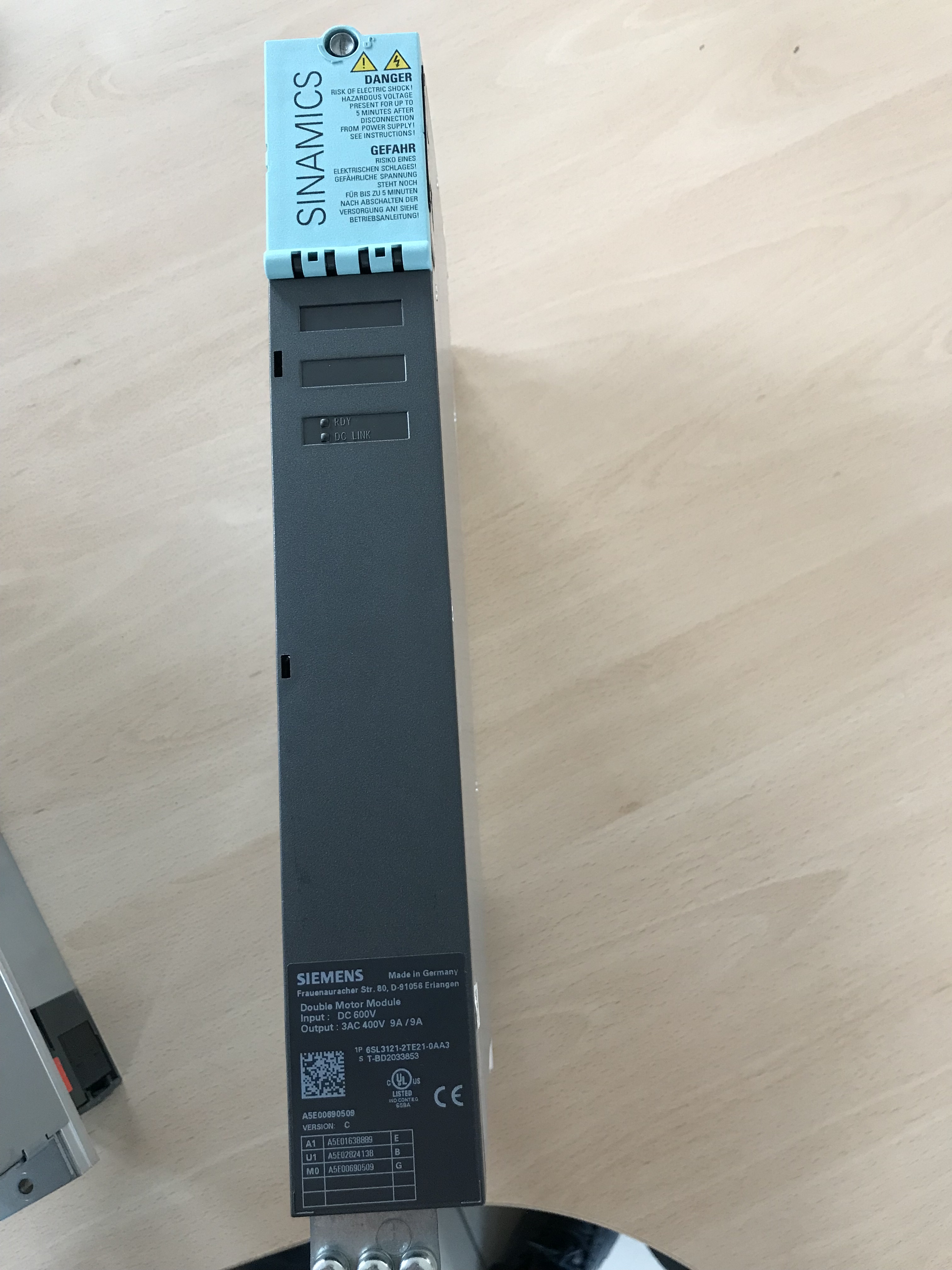 Siemens Variateur double Neuf 6SL3121-2TE21-0AA3